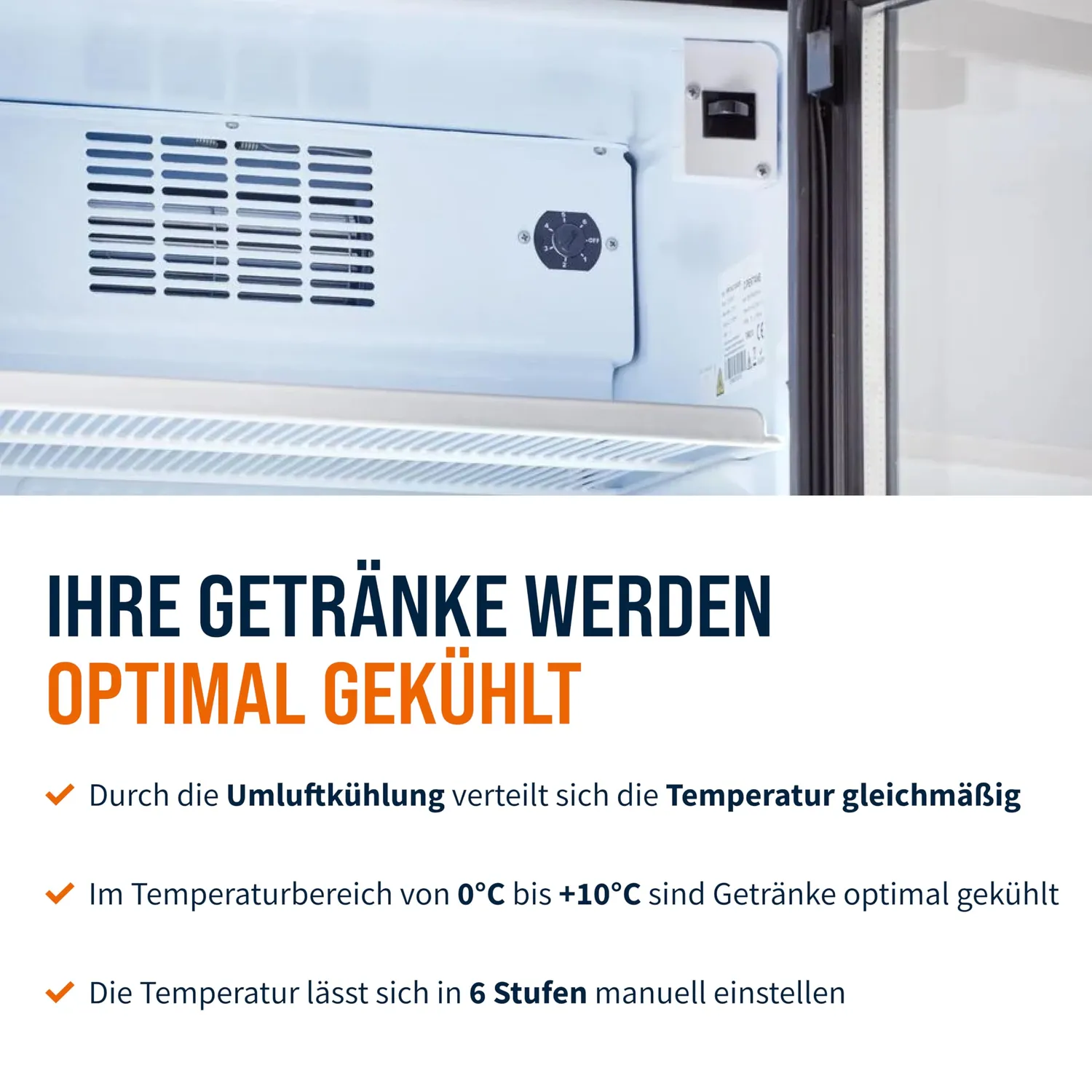 GastroHero Profi 382 Getränkekühlschrank 382 L schwarz