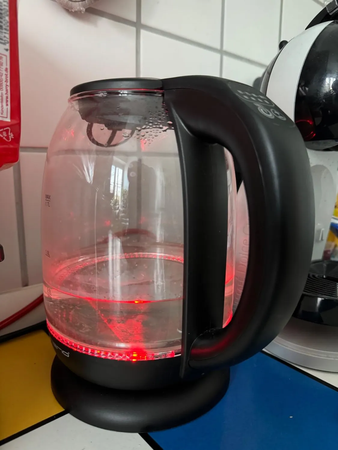 Emerio WK-119255.5 Wasserkocher Glas 1,7L mit Temperaturwahl