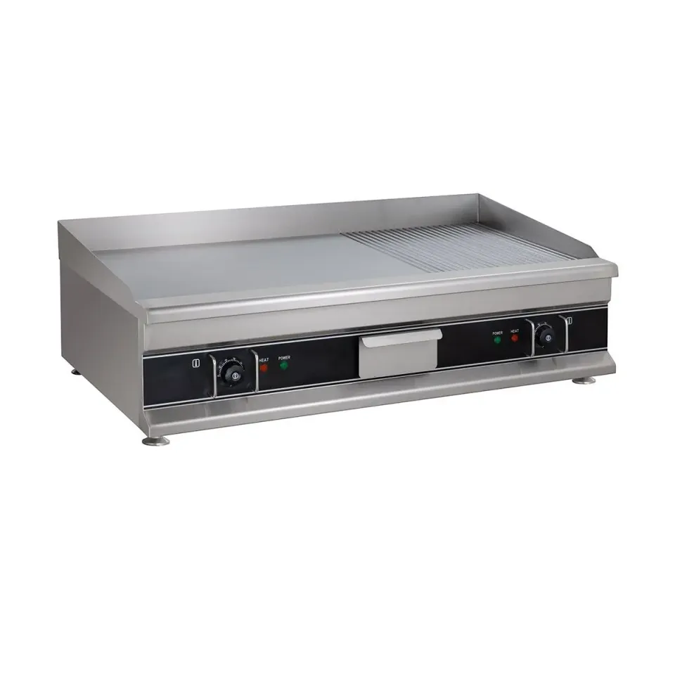 GastroHero Eco 998x398 Grillplatte halb glatt gerillt