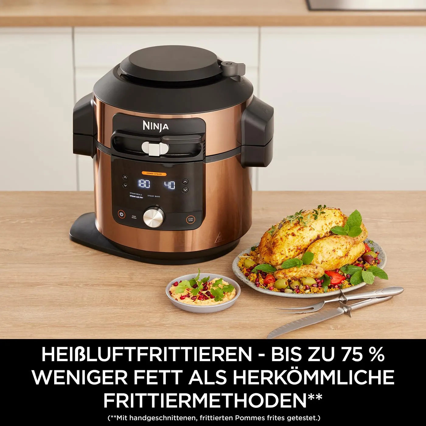 Ninja Foodi MAX OL650EUCP Multikocher 7,5L Kupfer 12-in-1