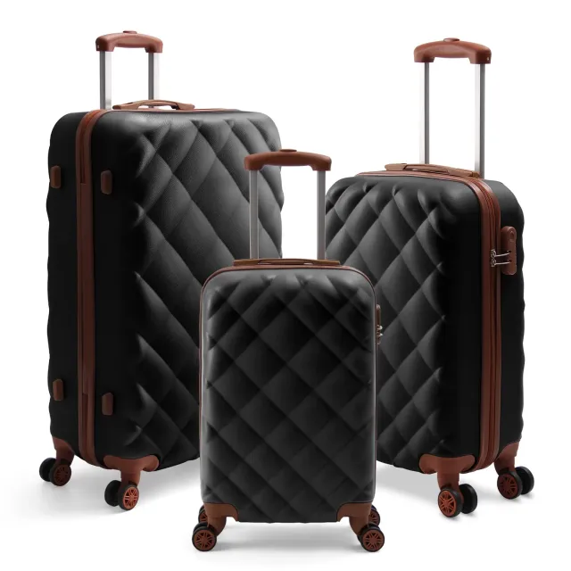 HOMELUX HL092 Kofferset 3tlg Hartschale schwarz ABS