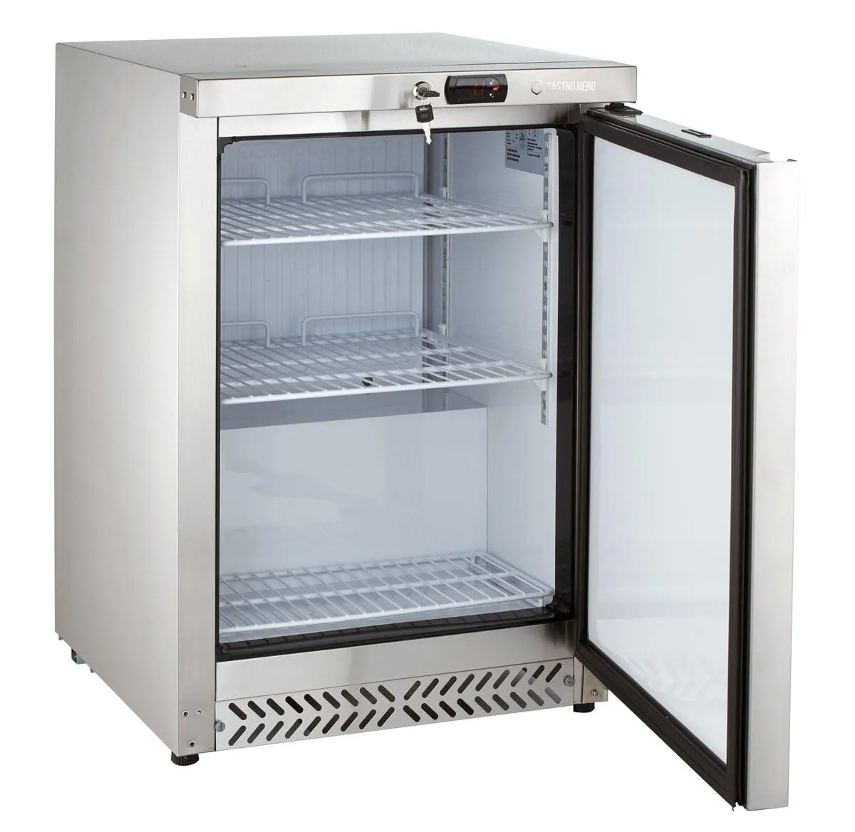 GastroHero SFH20S Tiefkühlschrank 170 Liter Edelstahl
