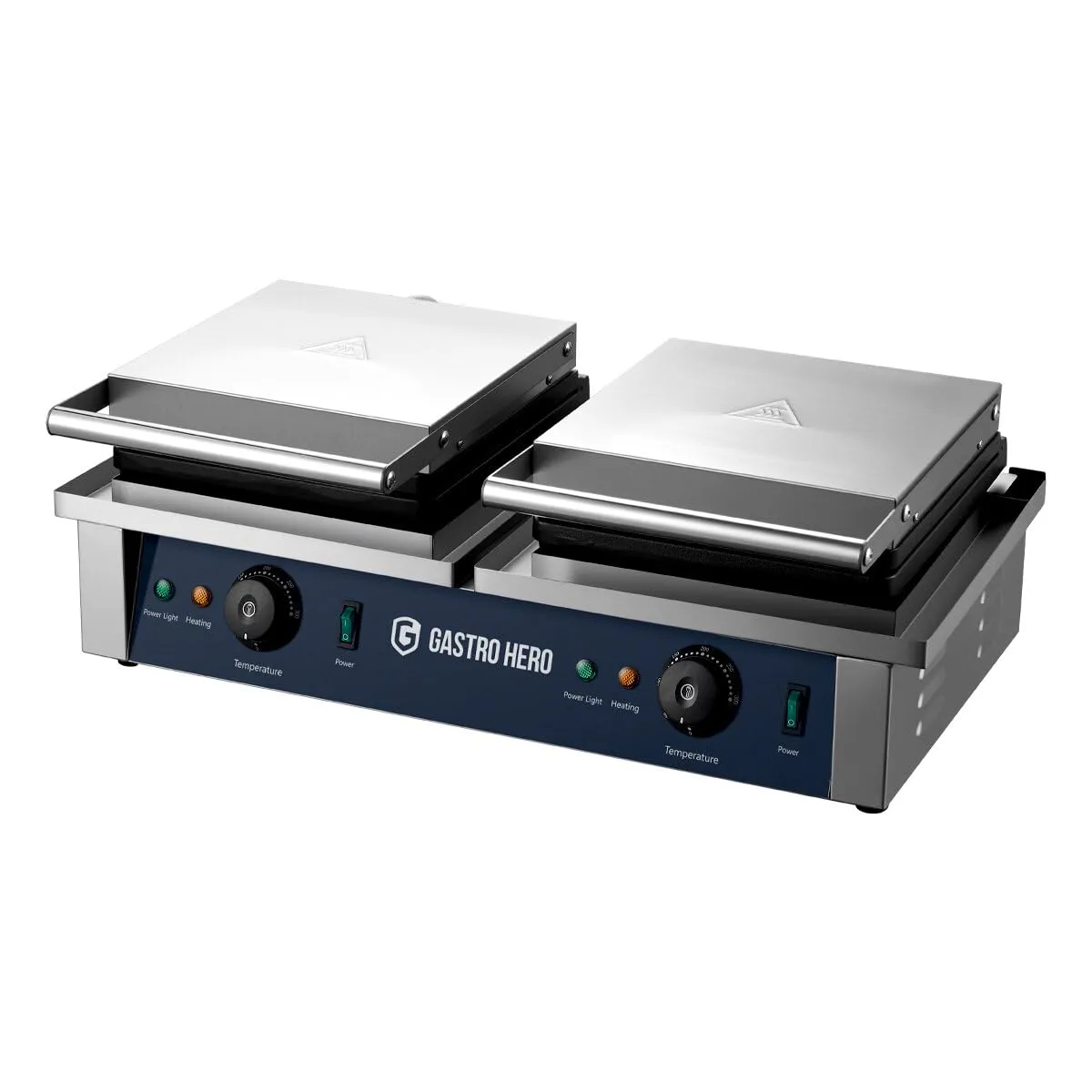 GastroHero FY-2202 Waffeleisen belgisch 4 Waffeln Edelstahl