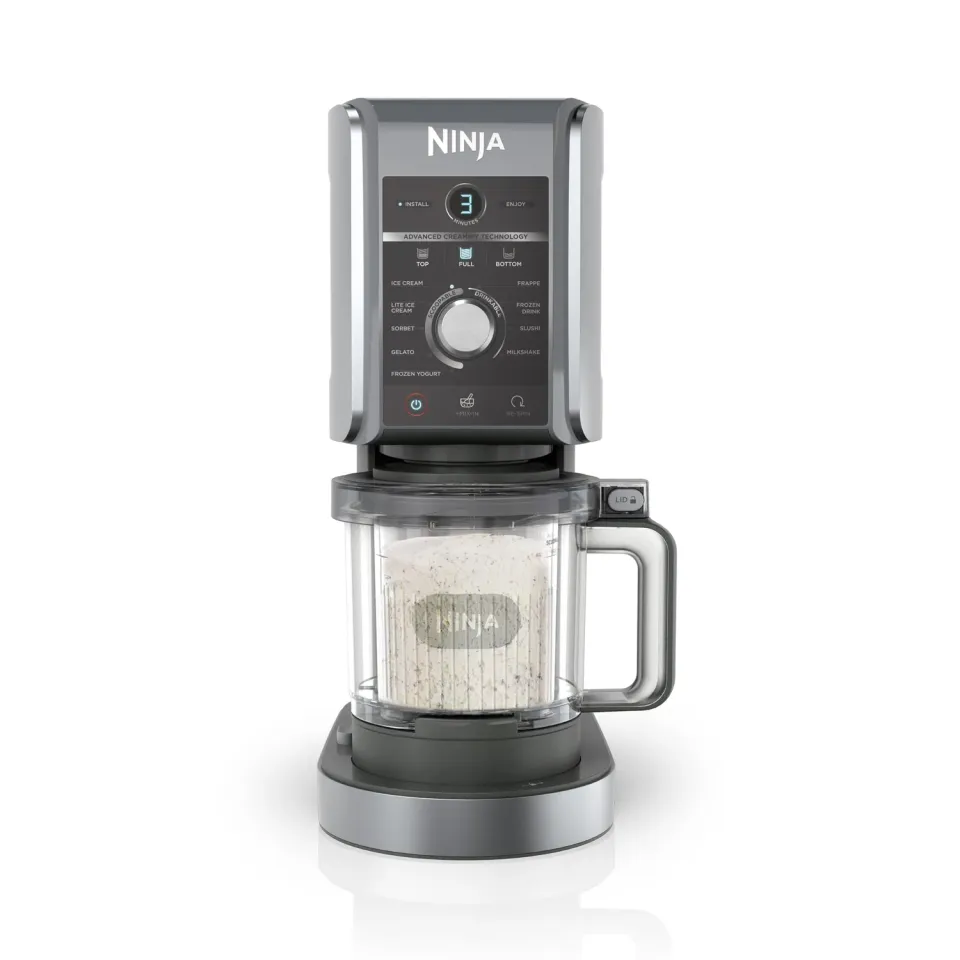 Ninja CREAMi Deluxe Eismaschine Silber 2x 710 ml 10-in-1