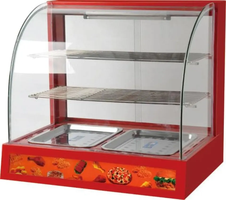GastroHero ECO Snackwärmer Warmhaltevitrine 2 Etagen