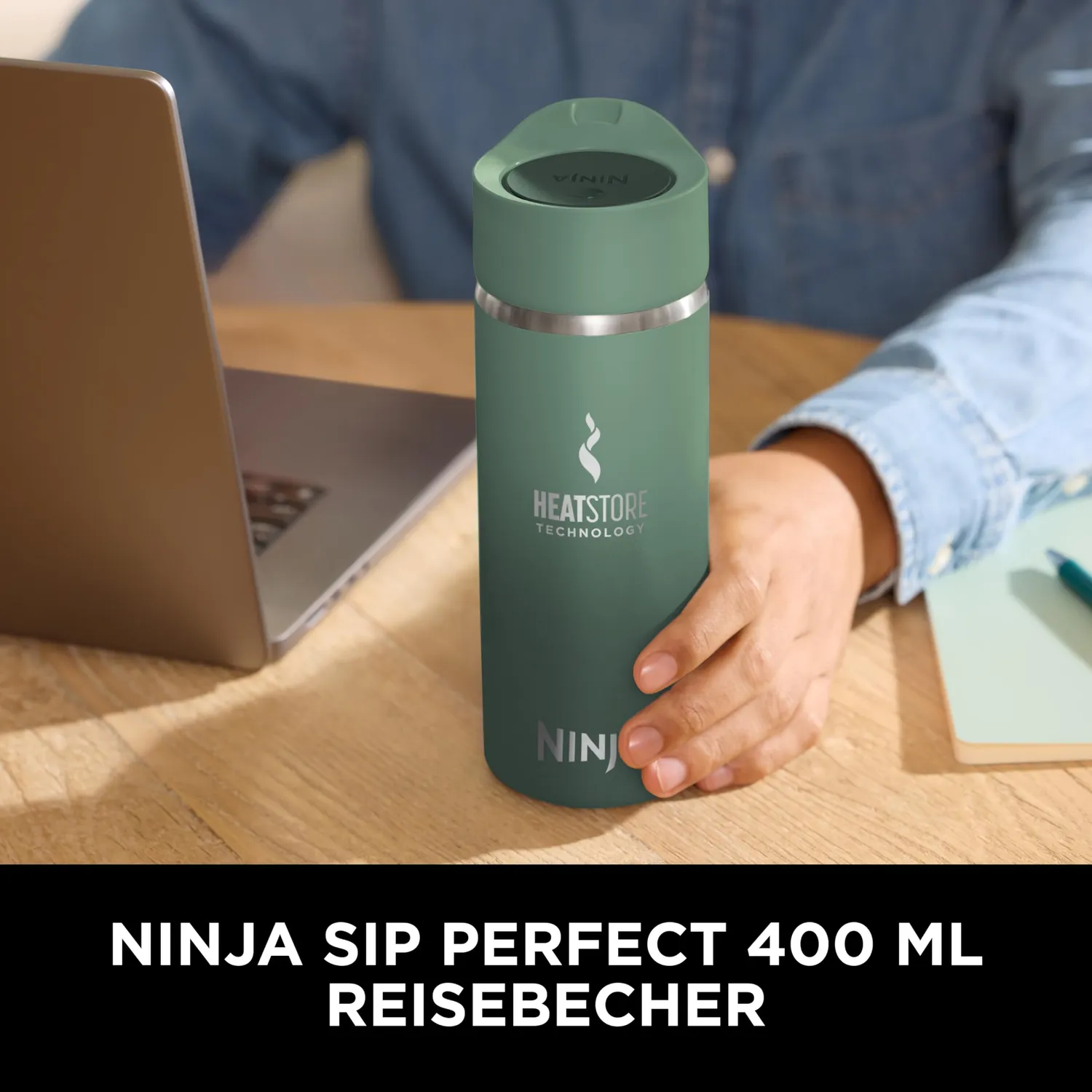 Ninja Sip Perfect DW1603 Trinkflasche 400ml Grün